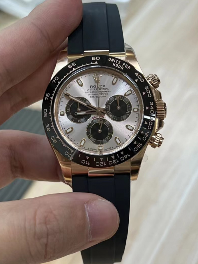 Clean Factory Daytona 116515 Rose Gold Case Black Ceramic Bezel Sundust Dial Black Sub Dial Oysterflex Strap DD4130 Movement 00 Clean Factory Daytona 116515 Rose Gold Case Black Ceramic Bezel Sundust Dial Black Sub Dial Oysterflex Strap DD4130 Movement 00