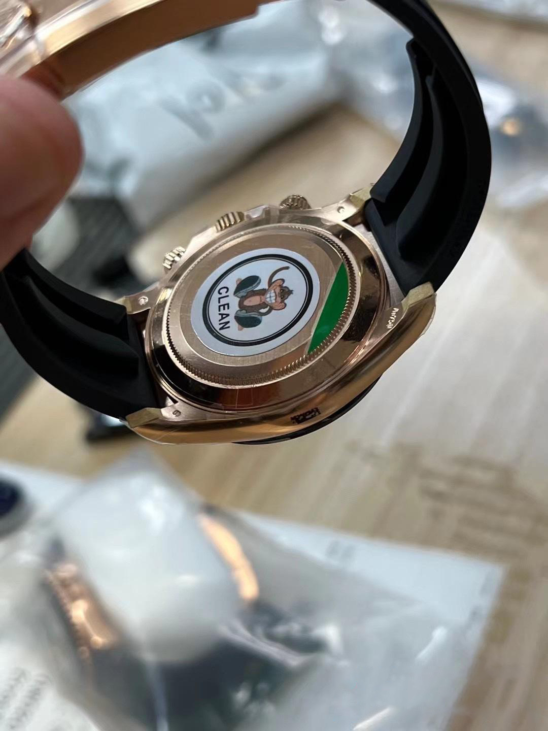 Clean Factory Daytona 116515 Rose Gold Case Black Ceramic Bezel Sundust Dial Black Sub Dial Oysterflex Strap DD4130 Movement 08 Clean Factory Daytona 116515 Rose Gold Case Black Ceramic Bezel Sundust Dial Black Sub Dial Oysterflex Strap DD4130 Movement 08