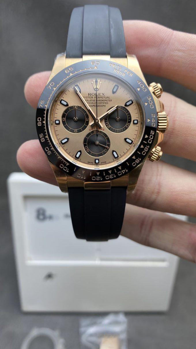 Clean Factory Daytona 116515 Rose Gold Case Rose Gold Dial with Black Chrono Sub Dial Oysterflex Strap DD4130 Movement Clean Factory Daytona 116515 Rose Gold Case Rose Gold Dial with Black Chrono Sub Dial Oysterflex Strap DD4130 Movement