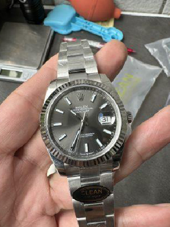 Clean Factory Rolex DateJust 41 126334 0013 Grey Dial on Oyster Bracelet Superclone 3235 Movement 01