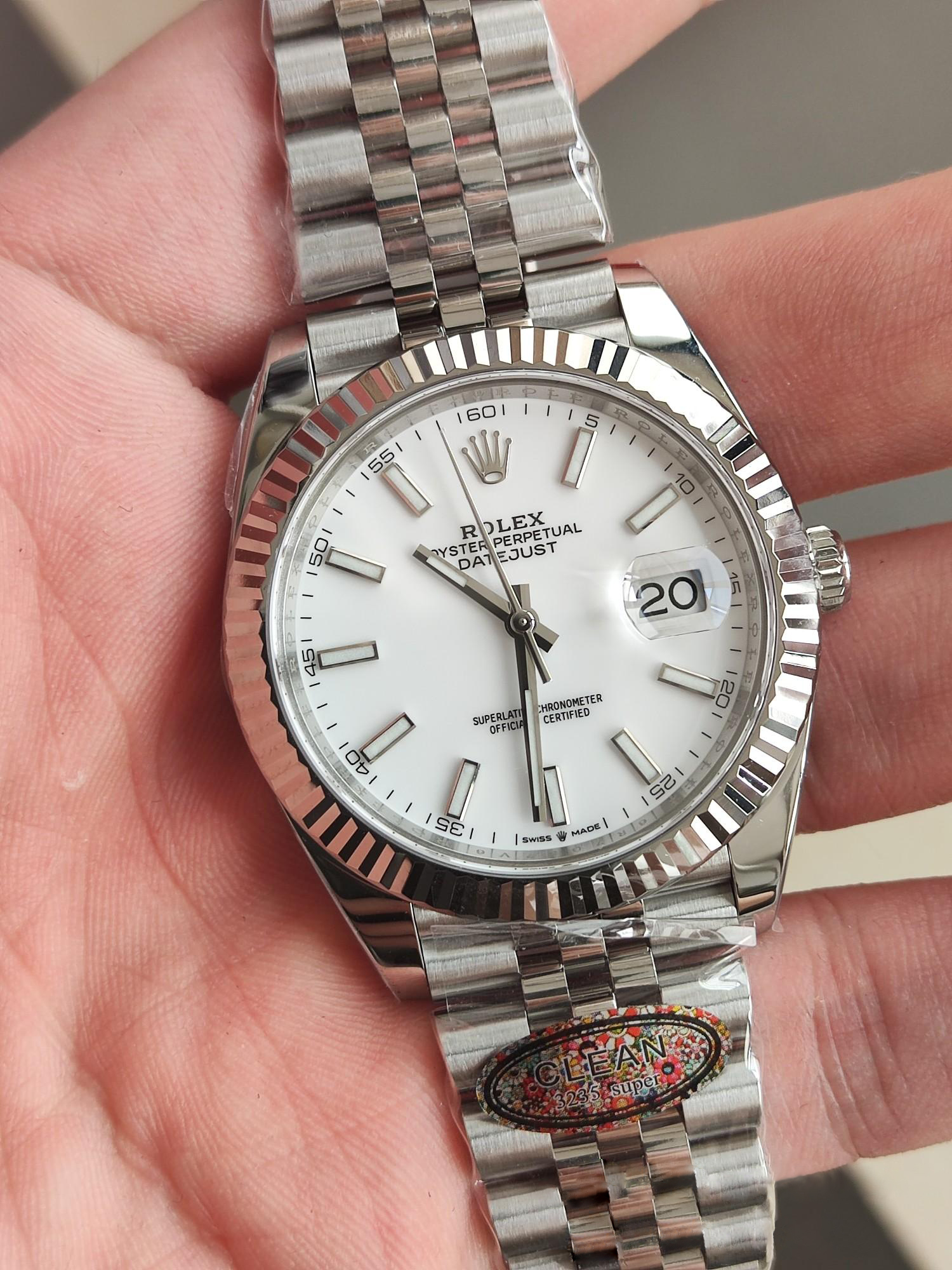 Clean Factory Rolex Datejust 41mm 126334 0010 White Dial 904L Steel Case Jubilee Bracelet DD3235 Movement 02 Clean Factory Rolex Datejust 41mm 126334 0010 White Dial 904L Steel Case Jubilee Bracelet DD3235 Movement 02