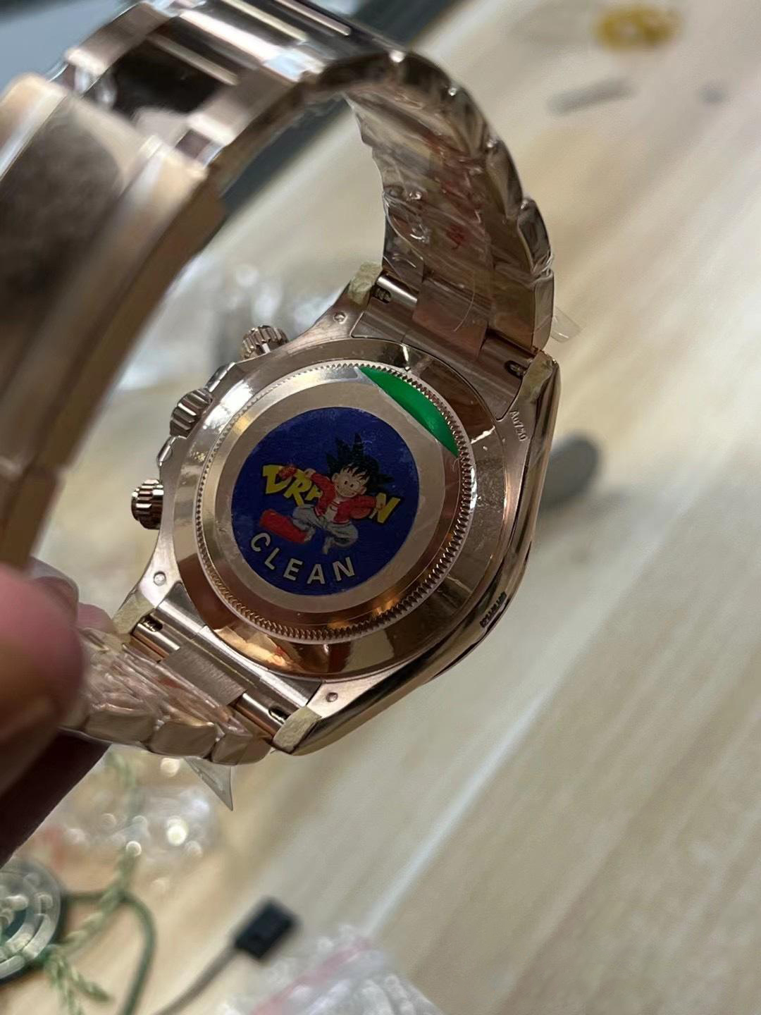 Clean Factory Rolex Daytona 116505 Rose Gold Case Bracelet Black Dial with Pink Sub Dial DD4130 Movement 04 Clean Factory Rolex Daytona 116505 Rose Gold Case Bracelet Black Dial with Pink Sub Dial DD4130 Movement 04