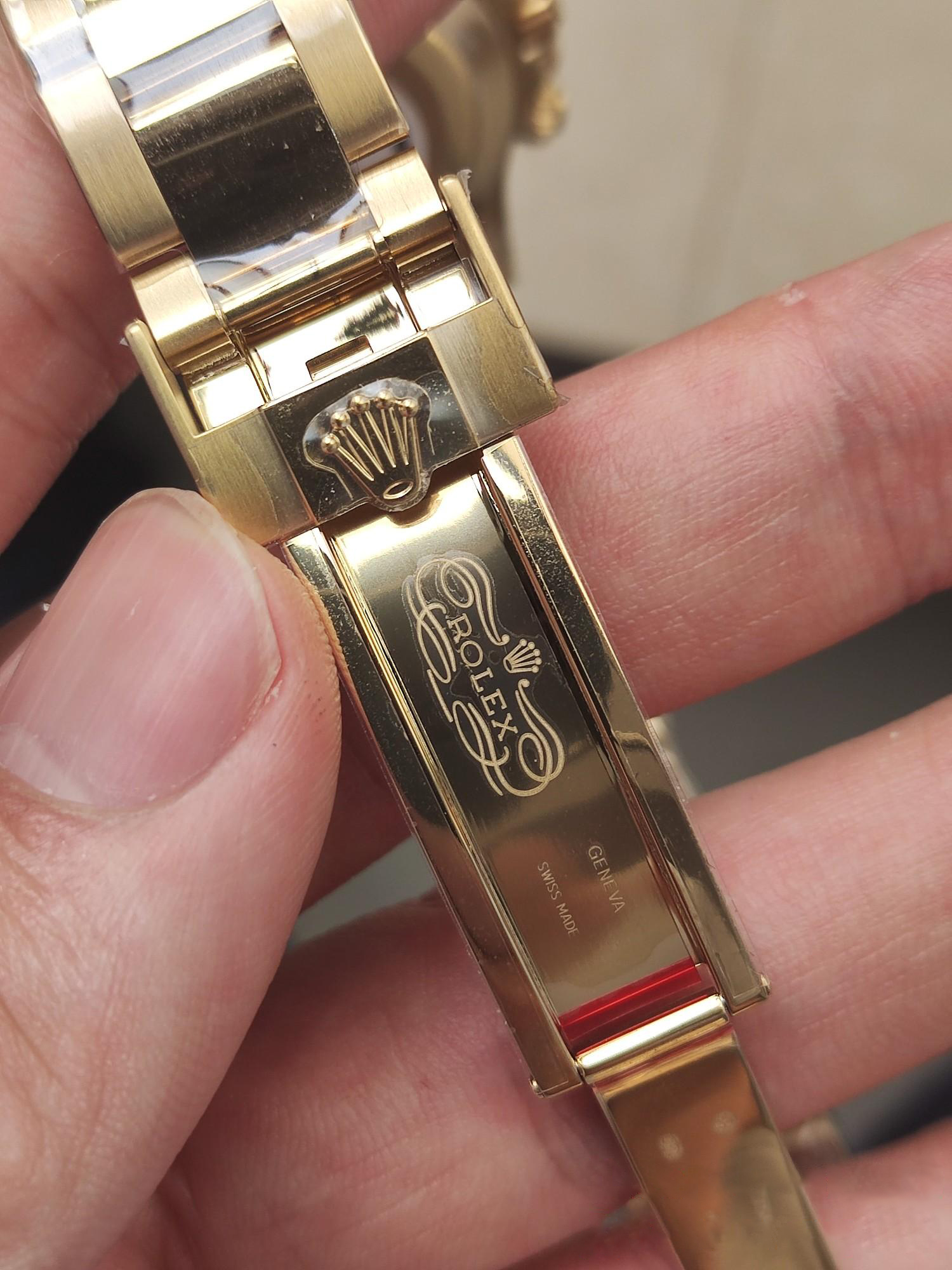 Clena Factory Rolex Daytona 116508 Yellow Gold Case Bracelet DD4130 Movement Black Dial Diamond Markers 07 Clena Factory Rolex Daytona 116508 Yellow Gold Case Bracelet DD4130 Movement Black Dial Diamond Markers 07