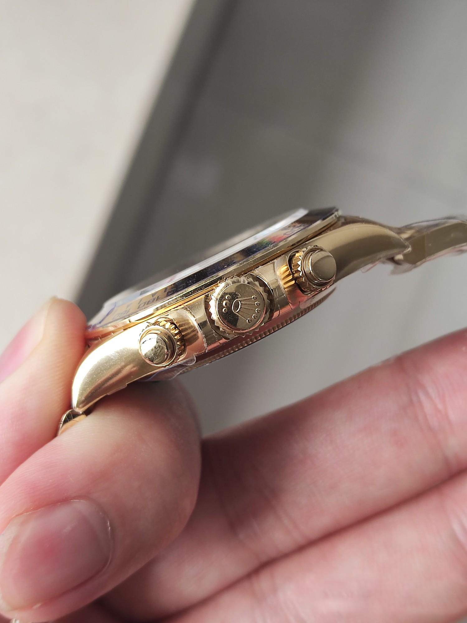 Clena Factory Rolex Daytona 116508 Yellow Gold Case Bracelet DD4130 Movement Black Dial Stick Markers 07 Clena Factory Rolex Daytona 116508 Yellow Gold Case Bracelet DD4130 Movement Black Dial Stick Markers 07