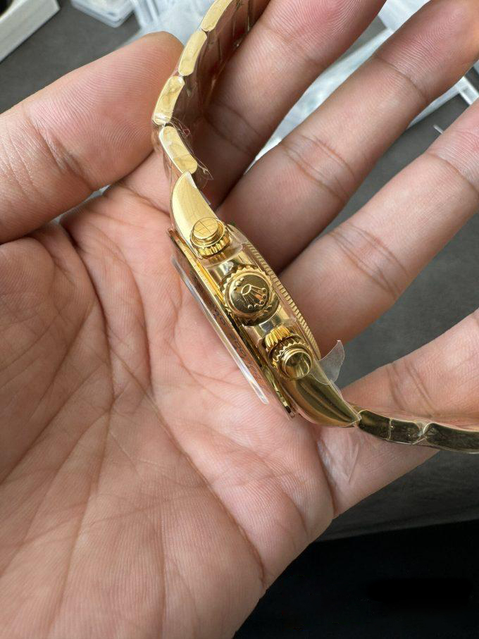 Clean Factory Daytona 116508 Yellow Gold Case Bracelet Black Dial with Yellow Sub Dial Red Chrono Second Hand DD4131 Movement 06 Clean Factory Daytona 116508 Yellow Gold Case Bracelet Black Dial with Yellow Sub Dial Red Chrono Second Hand DD4131 Movement 06