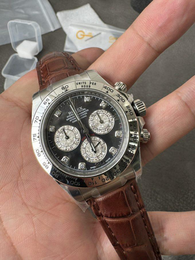 Clean Factory Daytona 116519 Tahitian MOP Dial with Diamonds Markers DD 4130 Movement Alligator Leather Strap 02 Clean Factory Daytona 116519 Tahitian MOP Dial with Diamonds Markers DD 4130 Movement Alligator Leather Strap 02