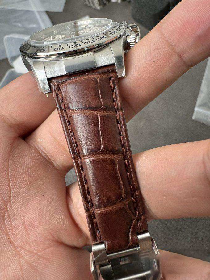 Clean Factory Daytona 116519 Tahitian MOP Dial with Diamonds Markers DD 4130 Movement Alligator Leather Strap 08 Clean Factory Daytona 116519 Tahitian MOP Dial with Diamonds Markers DD 4130 Movement Alligator Leather Strap 08