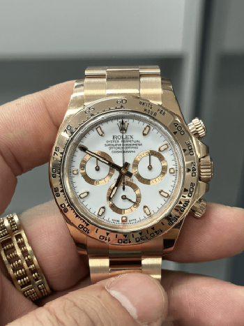 Clean Factory Daytona M116505 0010 Rose Gold Case Bracelet White Dail DanDong Superclone 4130 Movement