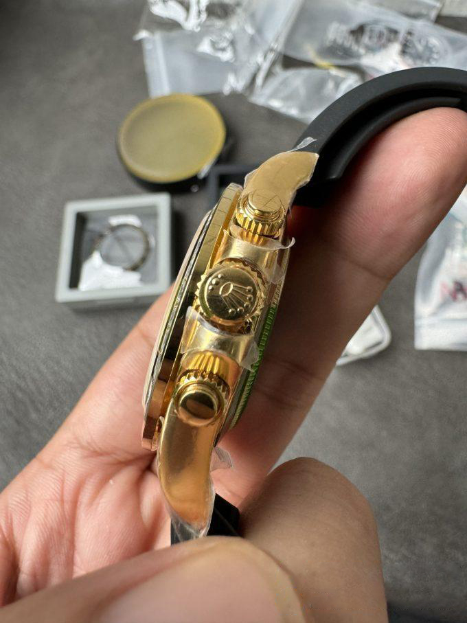 Clean Factory Rolex Daytona Eye Of The Tiger 116588TBR Wrapped 18K Yellow Gold Diamonds Dial Bezel DD4130 Movement 05 Clean Factory Rolex Daytona Eye Of The Tiger 116588TBR Wrapped 18K Yellow Gold Diamonds Dial Bezel DD4130 Movement 05