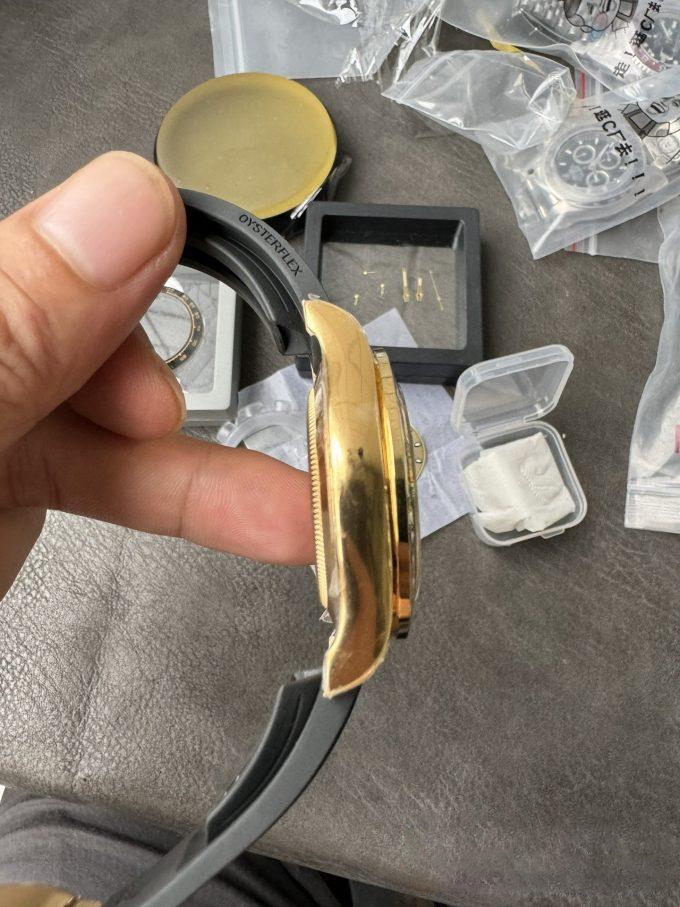 Clean Factory Rolex Daytona Eye Of The Tiger 116588TBR Wrapped 18K Yellow Gold Diamonds Dial Bezel DD4130 Movement 06 Clean Factory Rolex Daytona Eye Of The Tiger 116588TBR Wrapped 18K Yellow Gold Diamonds Dial Bezel DD4130 Movement 06