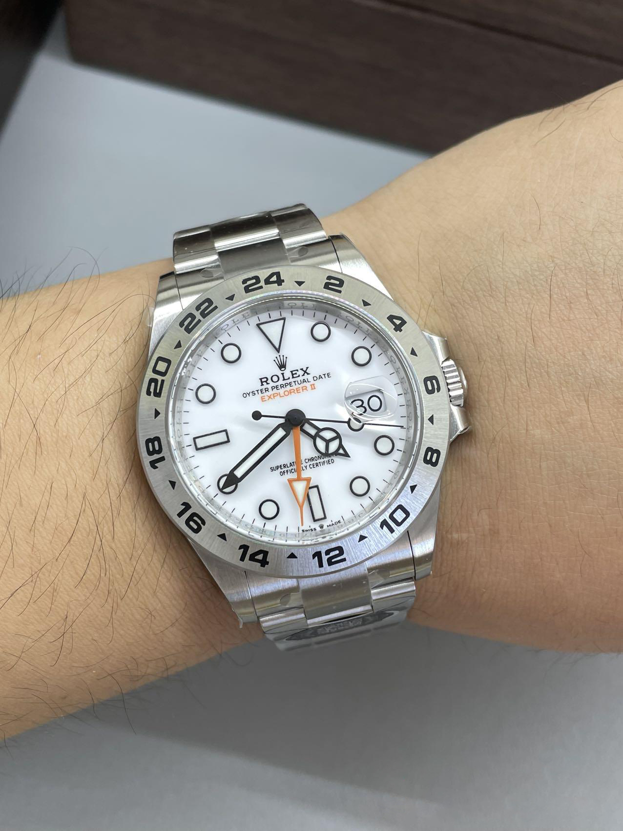 Clean Factory Watch Explorer II 226570 White Dial 904L Steel GMT Orange Arrow shaped Hand DanDong 3285 Movement 10 Clean Factory Watch Explorer II 226570 White Dial 904L Steel GMT Orange Arrow shaped Hand DanDong 3285 Movement 10