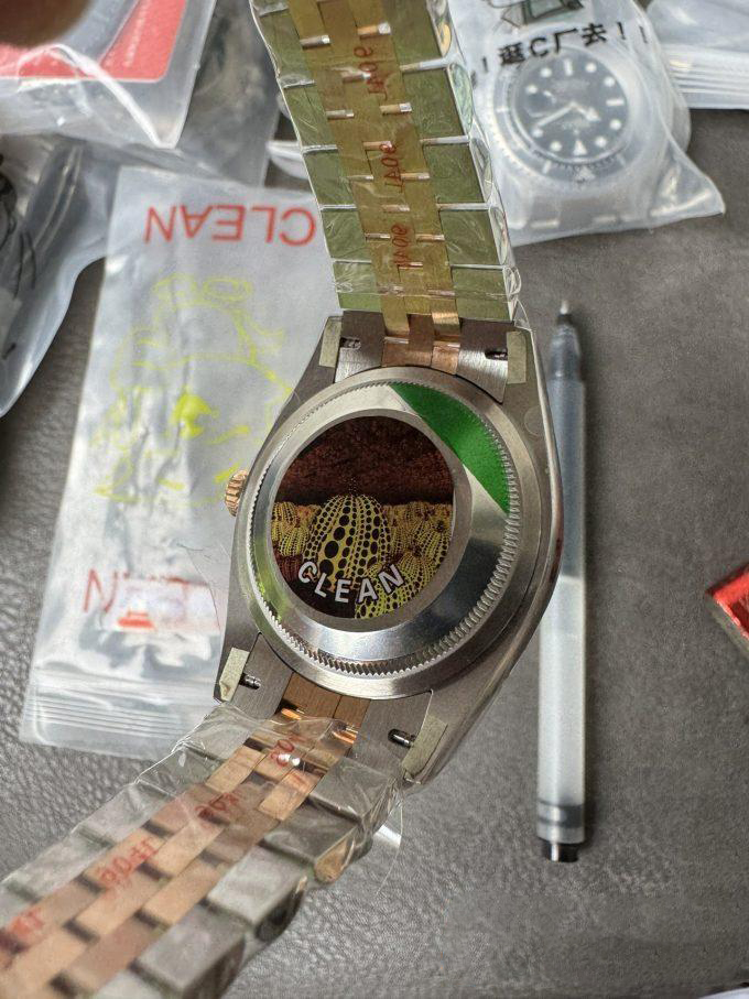 Clean Factory DateJust 36mm 126231 Wimbledon 904L Steel Grey Dial Green Roman Marker Two Tone Jubilee Bracelet SH3235 Movement 08 Clean Factory DateJust 36mm 126231 Wimbledon 904L Steel Grey Dial Green Roman Marker Two Tone Jubilee Bracelet SH3235 Movement 08