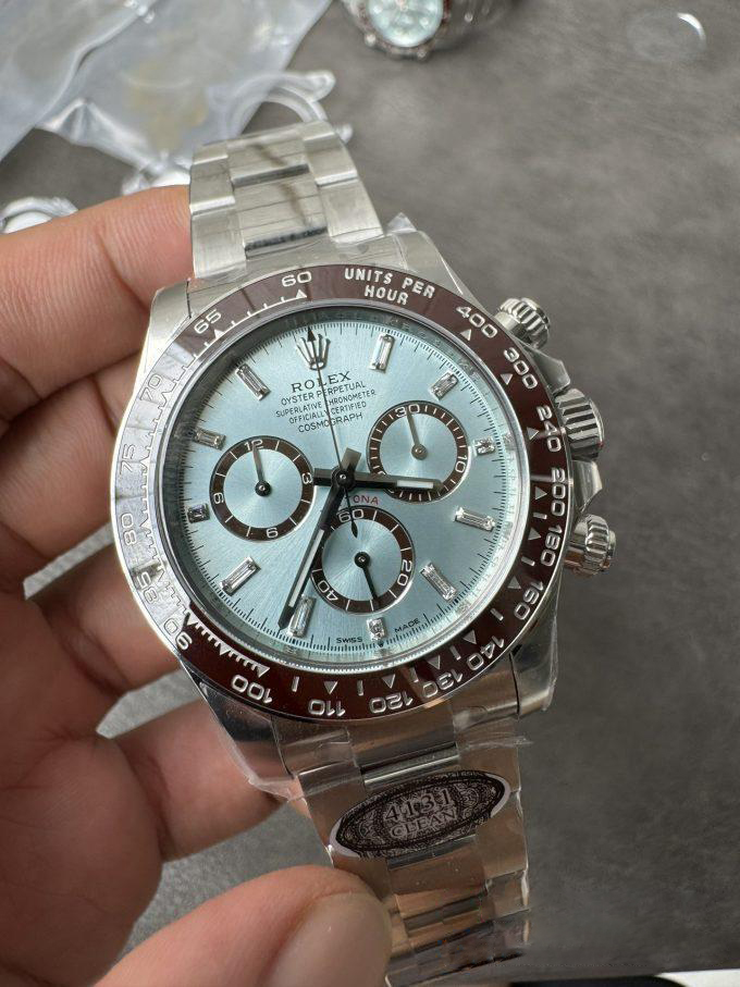 Clean Factory Daytona 126506 ICE Blue Dial With Diamonds Markers Brown Ceramic Bezel SH4131 Movement 72 Hours PR 08 Clean Factory Daytona 126506 ICE Blue Dial With Diamonds Markers Brown Ceramic Bezel SH4131 Movement 72 Hours PR 08