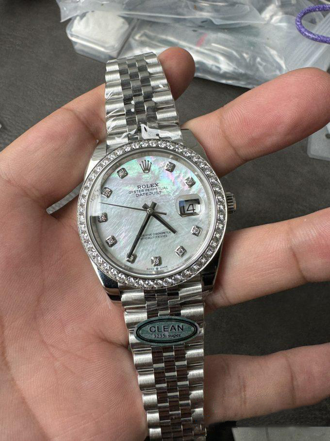 Clean Factory Rolex Datejust 126334 41mm MOP Dial Diamonds Bezel 904L Steel Jubilee Bracelet SH3235 Movement 01 Clean Factory Rolex Datejust 126334 41mm MOP Dial Diamonds Bezel 904L Steel Jubilee Bracelet SH3235 Movement 01