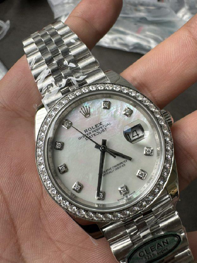 Clean Factory Rolex Datejust 126334 41mm MOP Dial Diamonds Bezel 904L Steel Jubilee Bracelet SH3235 Movement 03 Clean Factory Rolex Datejust 126334 41mm MOP Dial Diamonds Bezel 904L Steel Jubilee Bracelet SH3235 Movement 03