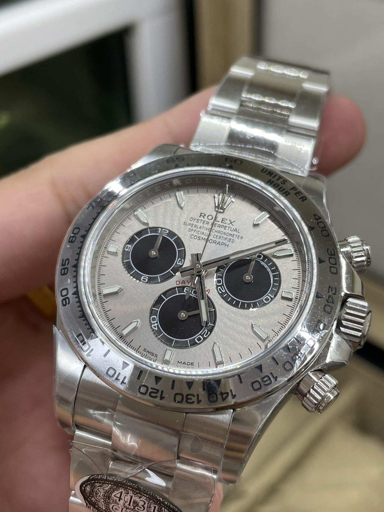 Clean Factory Daytona 126509 18K White Gold Plated on Case Bracelet Grey Dial with Black Sub Dial SH4131 Movement 04