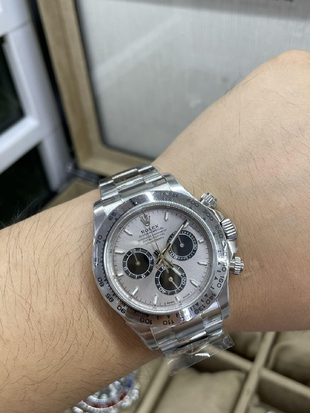 Clean Factory Daytona 126509 18K White Gold Plated on Case Bracelet Grey Dial with Black Sub Dial SH4131 Movement 08 Clean Factory Daytona 126509 18K White Gold Plated on Case Bracelet Grey Dial with Black Sub Dial SH4131 Movement 08