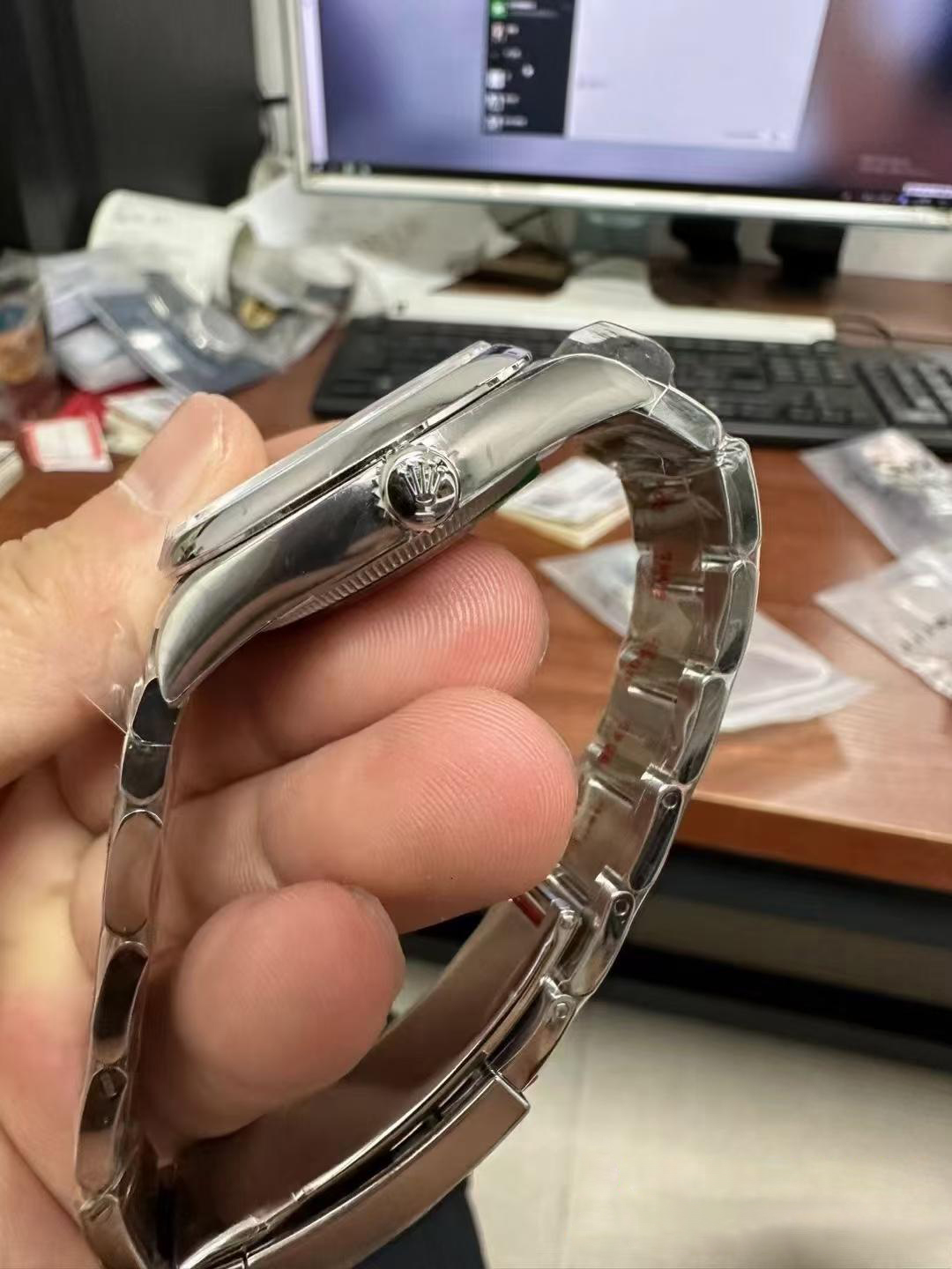 Clean Factory Watches Oyster Perpetual 124300 CF OP 41mm 904L Steel Pink Dial VR3230 Movement 06 Clean Factory Watches Oyster Perpetual 124300 CF OP 41mm 904L Steel Pink Dial VR3230 Movement 06