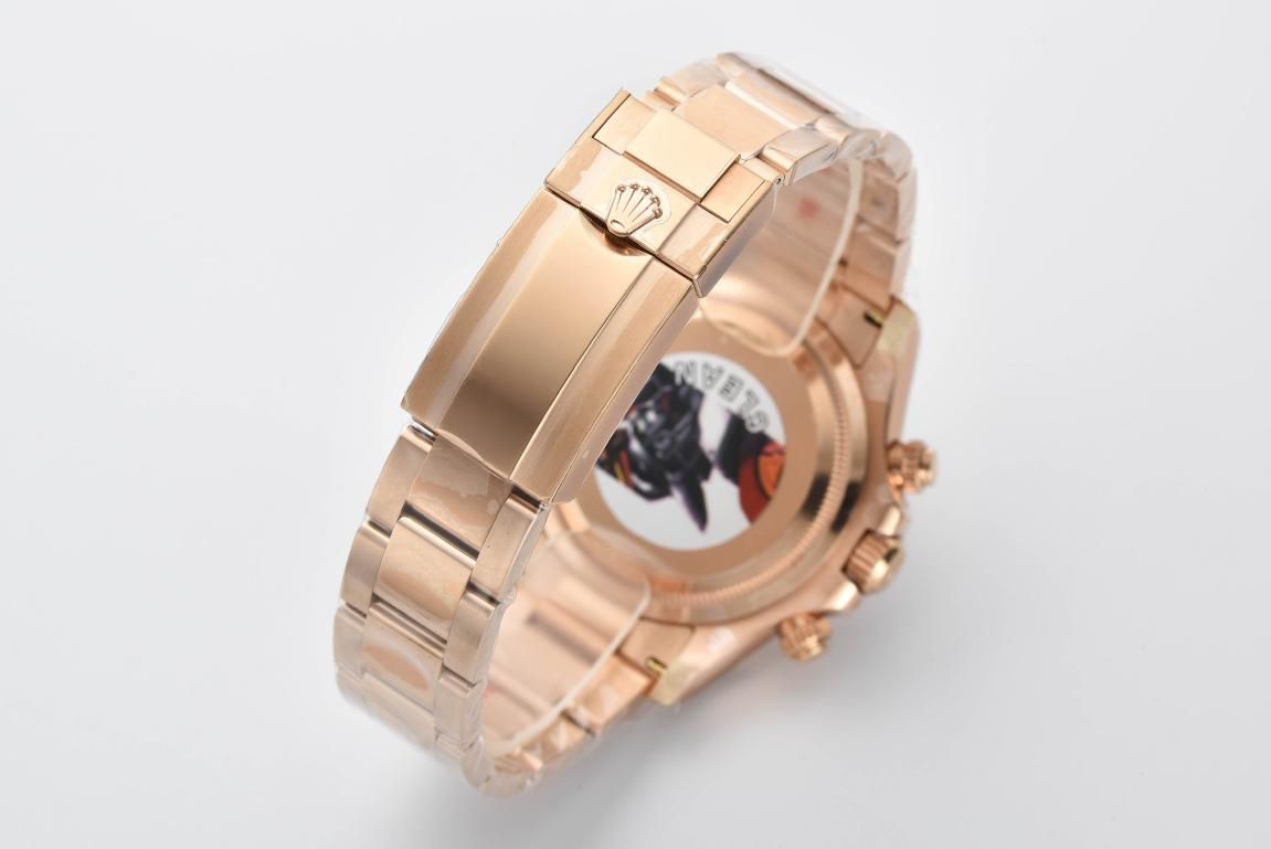 Clean Factory Daytona 126505 Rose Gold Case Bracelet Bright Black and Sundust Set with Diamonds Dial SH4131 Movement 08 Clean Factory Daytona 126505 Rose Gold Case Bracelet Bright Black and Sundust Set with Diamonds Dial SH4131 Movement 08