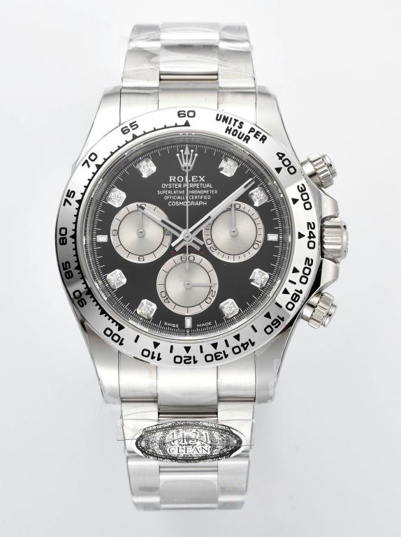 Clean Factory Daytona 126509 Black and Steel Set with Diamonds Dial Oystersteel Bracelet SH4131 Movement 00 Clean Factory Daytona 126509 Black and Steel Set with Diamonds Dial Oystersteel Bracelet SH4131 Movement 00