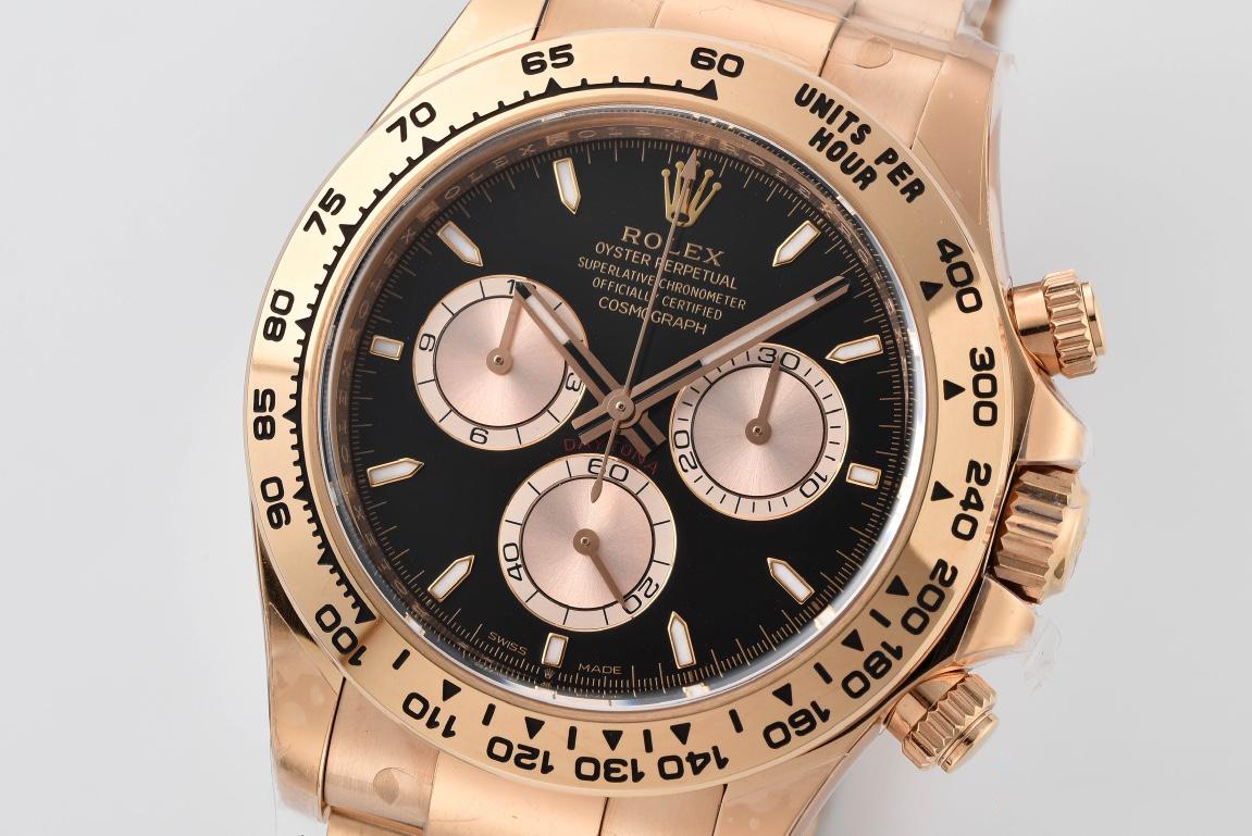 Clean Factory Rolex Daytona 126505 Rose Gold Case Bracelet Black Dial with Rose Gold Sub Dial SH4131 Movement 02 Clean Factory Rolex Daytona 126505 Rose Gold Case Bracelet Black Dial with Rose Gold Sub Dial SH4131 Movement 02