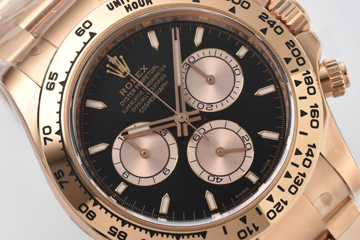 Clean Factory Rolex Daytona 126505 Rose Gold Case Bracelet Black Dial with Rose Gold Sub Dial SH4131 Movement 03 Clean Factory Rolex Daytona 126505 Rose Gold Case Bracelet Black Dial with Rose Gold Sub Dial SH4131 Movement 03