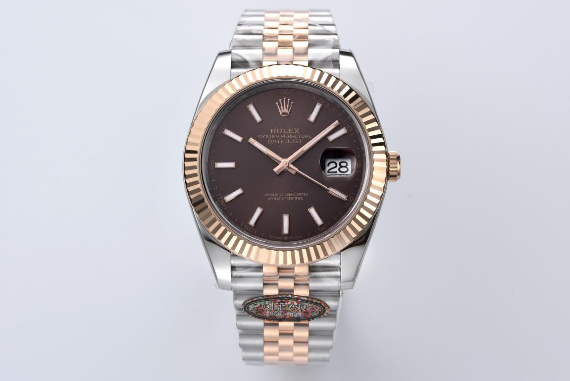 Clean Factory Datejust 126331 41mm 904L Steel Case Chocolate Dial with Stick Markers Rose Gold Bezel 3235 Movement Two Tone Jubilee Bracelet 01 Clean Factory Datejust 126331 41mm 904L Steel Case Chocolate Dial with Stick Markers Rose Gold Bezel 3235 Movement Two Tone Jubilee Bracelet 01
