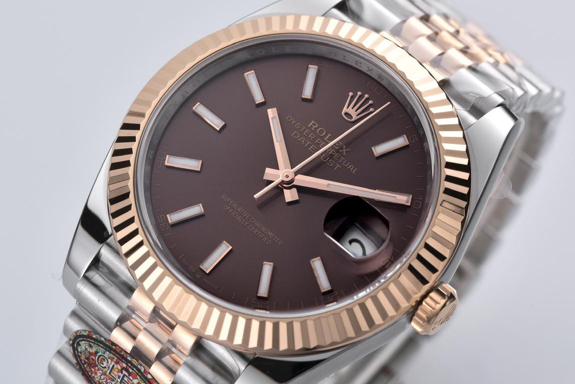 Clean Factory Datejust 126331 41mm 904L Steel Case Chocolate Dial with Stick Markers Rose Gold Bezel 3235 Movement Two Tone Jubilee Bracelet 02 Clean Factory Datejust 126331 41mm 904L Steel Case Chocolate Dial with Stick Markers Rose Gold Bezel 3235 Movement Two Tone Jubilee Bracelet 02