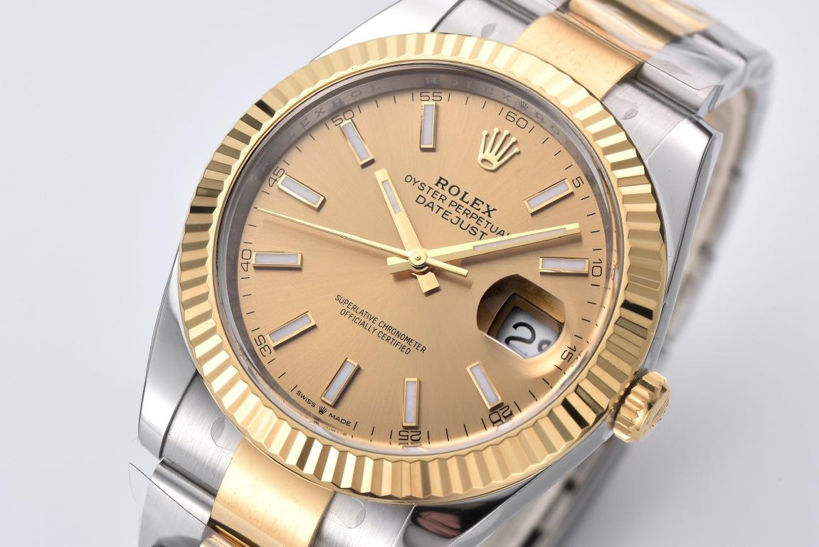 Clean Factory Datejust 41mm 126333 904L Steel Case Yellow Gold Dial with Stick Markers Yellow Gold Bezel 3235 Movement Two Tone Oyster Bracelet 02 Clean Factory Datejust 41mm 126333 904L Steel Case Yellow Gold Dial with Stick Markers Yellow Gold Bezel 3235 Movement Two Tone Oyster Bracelet 02