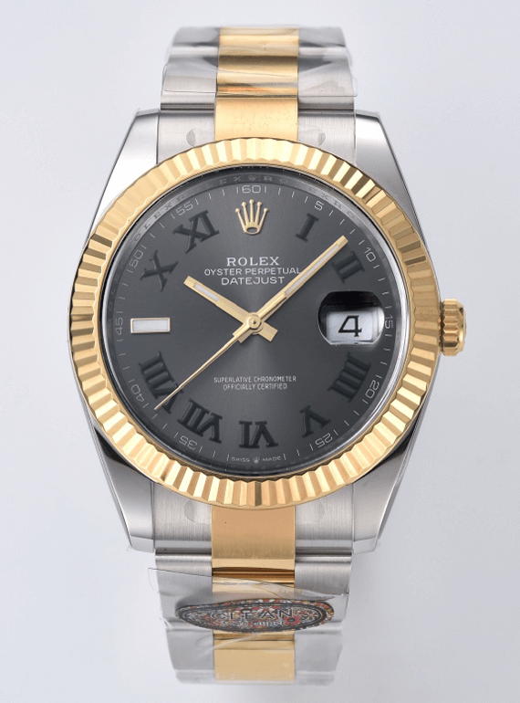Clean Factory Datejust Wimbledon 126333 41mm Gray Dial with Green Roma Markers Yellow Gold Bezel 3235 Caliber Two Tone Oyster Bracelet 00 Clean Factory Datejust Wimbledon 126333 41mm Gray Dial with Green Roma Markers Yellow Gold Bezel 3235 Caliber Two Tone Oyster Bracelet 00