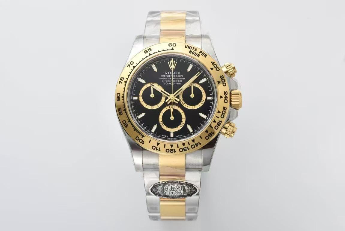 Clean Factory Daytona 126503 Black and Gold Counter Rings Dial 904L Steel Case Yellow Gold Bezel SH4131 Movement Oystersteel and Yellow Gold Band 01 Clean Factory Daytona 126503 Black and Gold Counter Rings Dial 904L Steel Case Yellow Gold Bezel SH4131 Movement Oystersteel and Yellow Gold Band 01