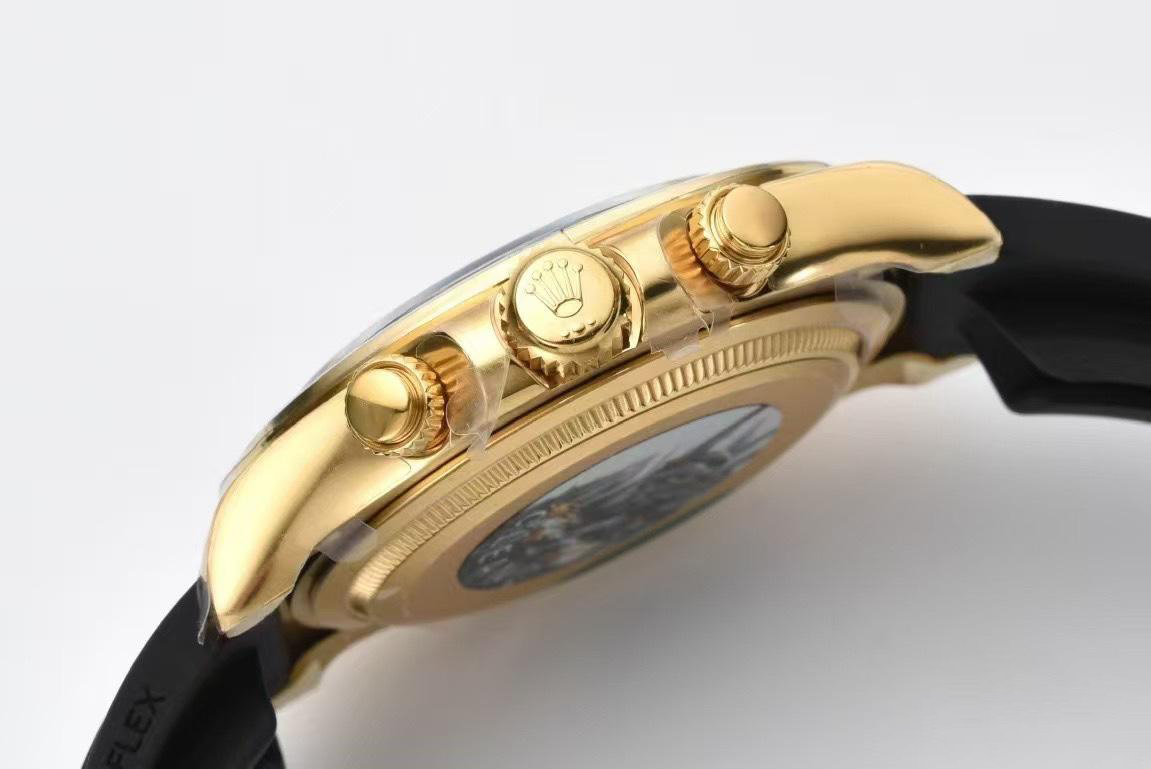 Clean Factory Daytona 126518 Black Dial with Diamonds Markers Yellow Gold Case Black Ceramic Bezel SH4131 Movement Oysterflex Strap 07 Clean Factory Daytona 126518 Black Dial with Diamonds Markers Yellow Gold Case Black Ceramic Bezel SH4131 Movement Oysterflex Strap 07