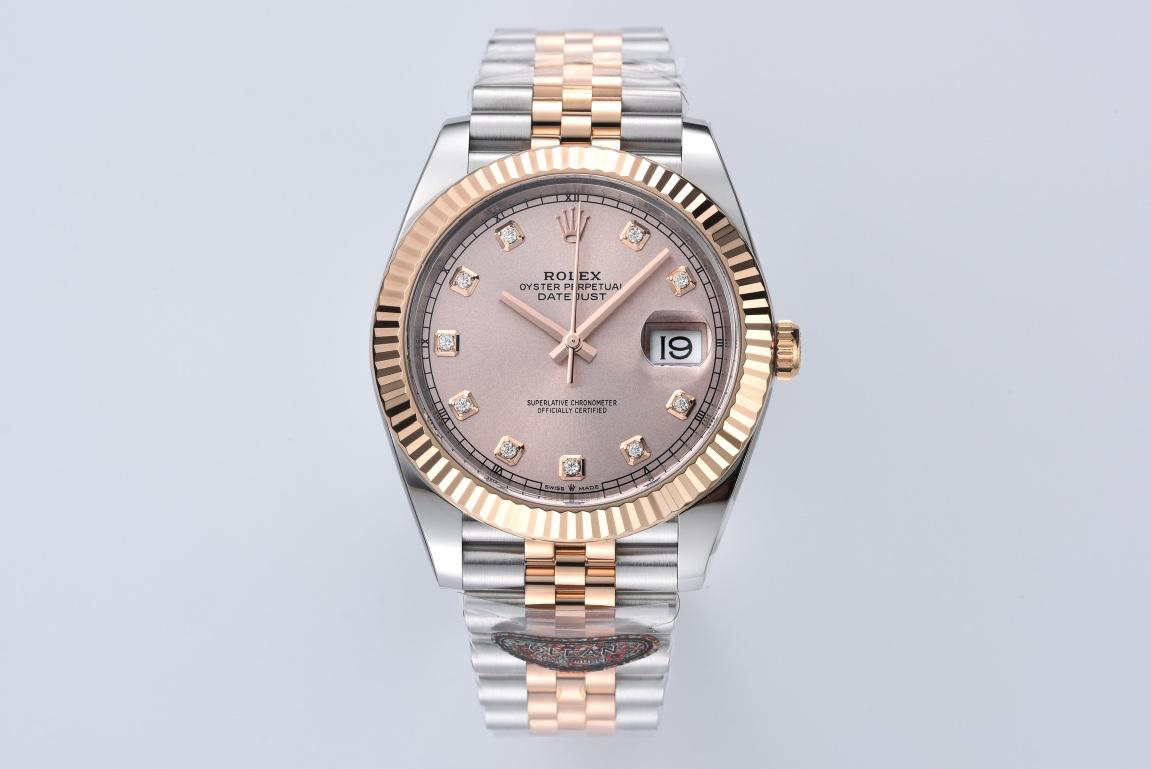 Clean Datejust 126331 41mm Rose Gold Sundust Dial with diamond Markers Rose Gold Bezel 3235 Movement Two Tone Jubilee Bracelet 01 Clean Datejust 126331 41mm Rose Gold Sundust Dial with diamond Markers Rose Gold Bezel 3235 Movement Two Tone Jubilee Bracelet 01