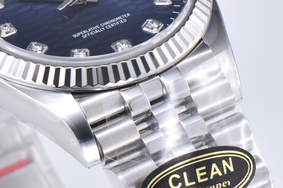 Clean Factory Datejust 126234 36mm Blue Motif Dial with Diamonds Markers 3235 Movement Jubilee Bracelet 06 Clean Factory Datejust 126234 36mm Blue Motif Dial with Diamonds Markers 3235 Movement Jubilee Bracelet 06