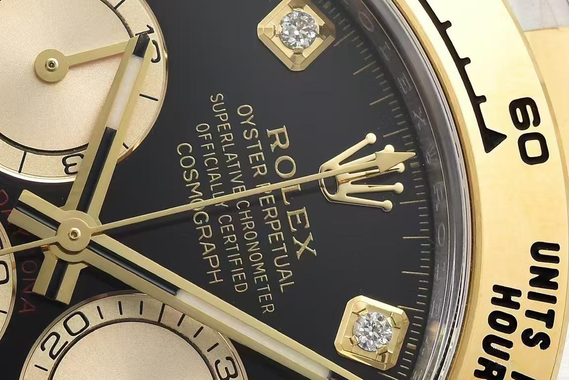 Clean Factory Daytona 126503 Black Dial with Diamonds Markers Gold Bezel Two Tone Oyster and Gold Bracelet SH4131 Movement 04 Clean Factory Daytona 126503 Black Dial with Diamonds Markers Gold Bezel Two Tone Oyster and Gold Bracelet SH4131 Movement 04