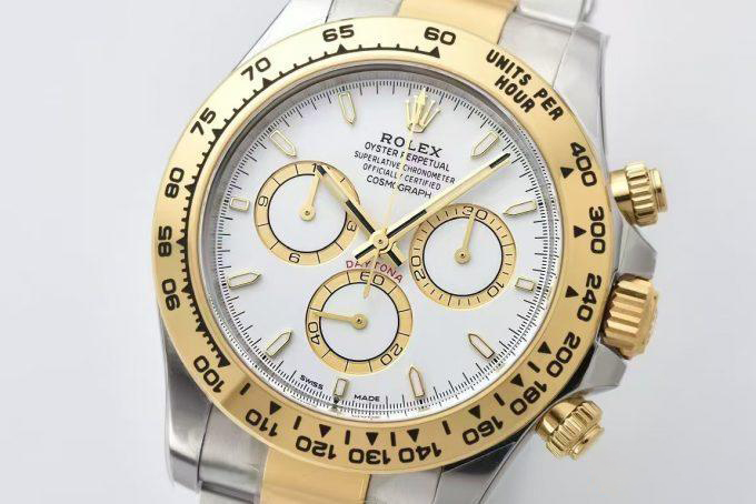 Clean Factory Daytona 126503 White Dial with Gold Eye Sub Dial Two Tone Yellow Gold Steel Bracelet Gold Bezel SH4131 Movement 02 Clean Factory Daytona 126503 White Dial with Gold Eye Sub Dial Two Tone Yellow Gold Steel Bracelet Gold Bezel SH4131 Movement 02