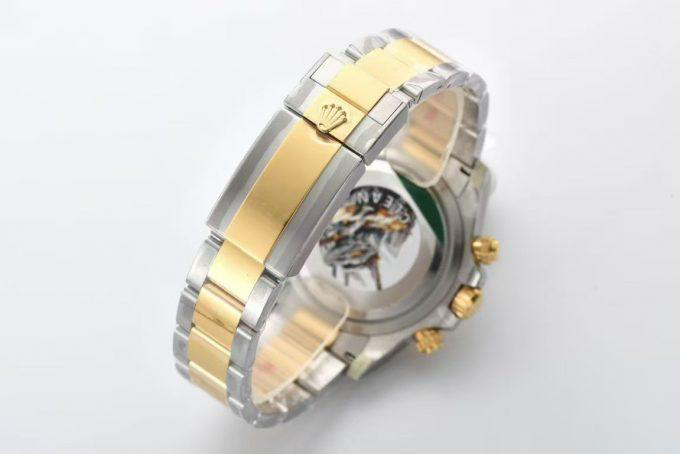 Clean Factory Daytona 126503 White Dial with Gold Eye Sub Dial Two Tone Yellow Gold Steel Bracelet Gold Bezel SH4131 Movement 09 Clean Factory Daytona 126503 White Dial with Gold Eye Sub Dial Two Tone Yellow Gold Steel Bracelet Gold Bezel SH4131 Movement 09