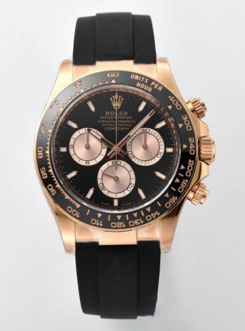 Clean Factory Daytona 126515LN 18K Rose Gold Plated Case Black and Rose Gold Dial Oysterflex Strap SH4131