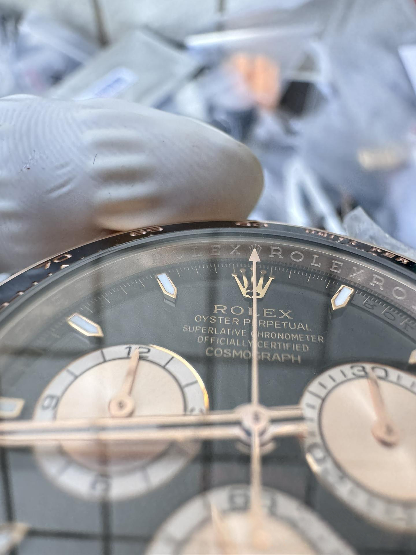 Clean Factory Daytona 126515LN 18K Rose Gold Plated Case Black and Rose Gold Dial Oysterflex Strap SH4131 Movement 07