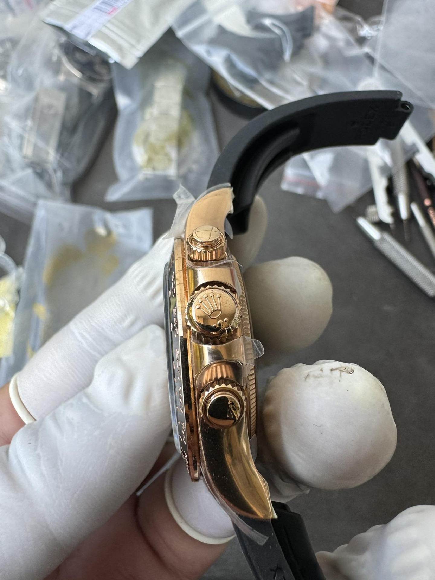 Clean Factory Daytona 126515LN 18K Rose Gold Plated Case Black and Rose Gold Dial Oysterflex Strap SH4131 Movement 08