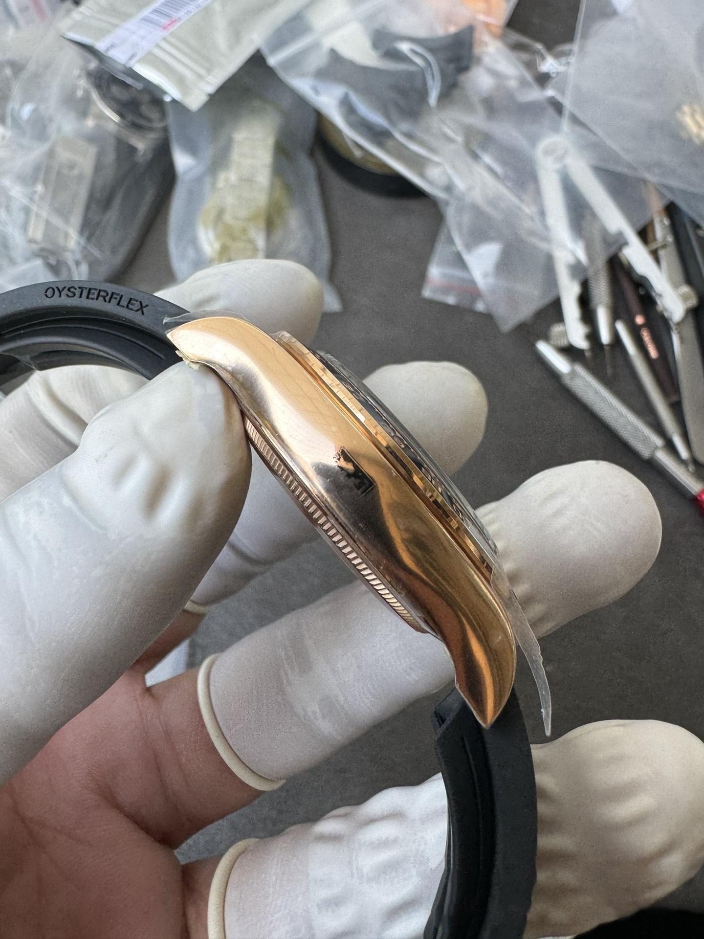 Clean Factory Daytona 126515LN 18K Rose Gold Plated Case Black and Rose Gold Dial Oysterflex Strap SH4131 Movement 09