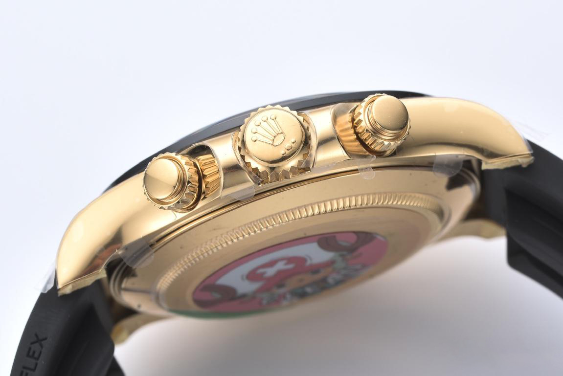 Clean Factory Rolex Daytona 116518LN 0042 Yellow Gold Dial and Case Black Ceramic Bezel Cal4130 Black Oyster Rubber Oysterflex Strap 05 Clean Factory Rolex Daytona 116518LN 0042 Yellow Gold Dial and Case Black Ceramic Bezel Cal4130 Black Oyster Rubber Oysterflex Strap 05