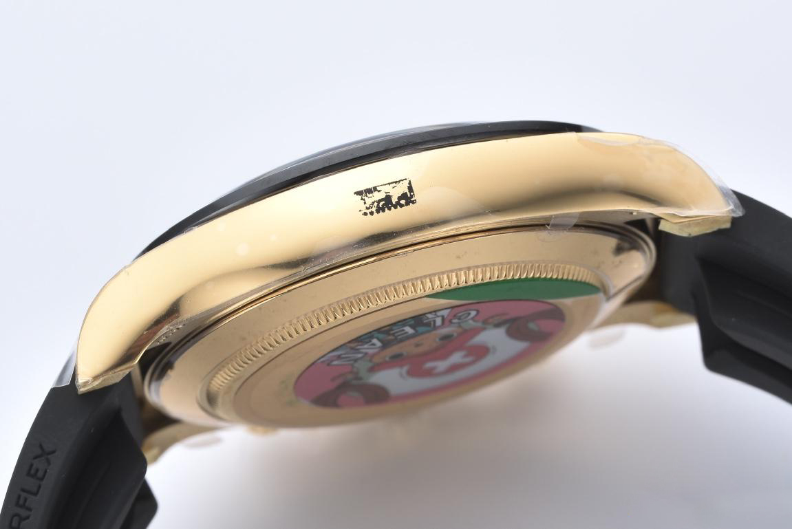 Clean Factory Rolex Daytona 116518LN 0042 Yellow Gold Dial and Case Black Ceramic Bezel Cal4130 Black Oyster Rubber Oysterflex Strap 07 Clean Factory Rolex Daytona 116518LN 0042 Yellow Gold Dial and Case Black Ceramic Bezel Cal4130 Black Oyster Rubber Oysterflex Strap 07