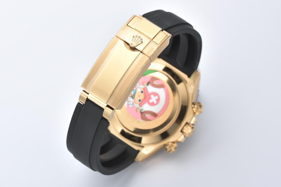 Clean Factory Rolex Daytona 116518LN 0042 Yellow Gold Dial and Case Black Ceramic Bezel Cal4130 Black Oyster Rubber Oysterflex Strap 09 Clean Factory Rolex Daytona 116518LN 0042 Yellow Gold Dial and Case Black Ceramic Bezel Cal4130 Black Oyster Rubber Oysterflex Strap 09