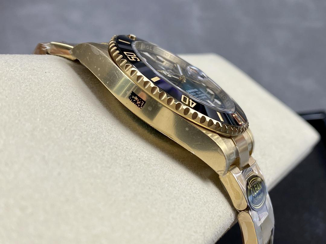 Clean Factory Rolex Submariner 126618LN 41mm Black Dial Ceramic Bezel Full Yellow Gold Plated Case Oyster Bracelet SH3235 Movement 06