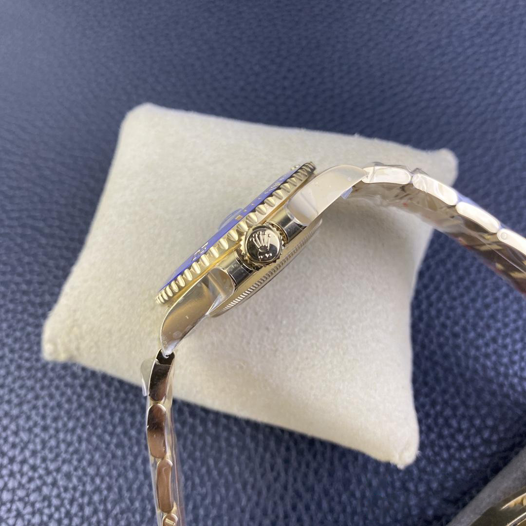 Clean Factory Submariner 116618LB 40mm Blue Dial Ceramic Bezel Full Yellow Gold Plated on Case Oyster Bracelet SH3135 Movement 06