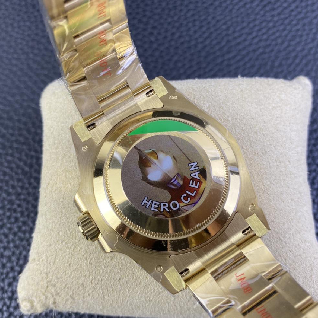 Clean Factory Submariner 116618LB 40mm Blue Dial Ceramic Bezel Full Yellow Gold Plated on Case Oyster Bracelet SH3135 Movement 08