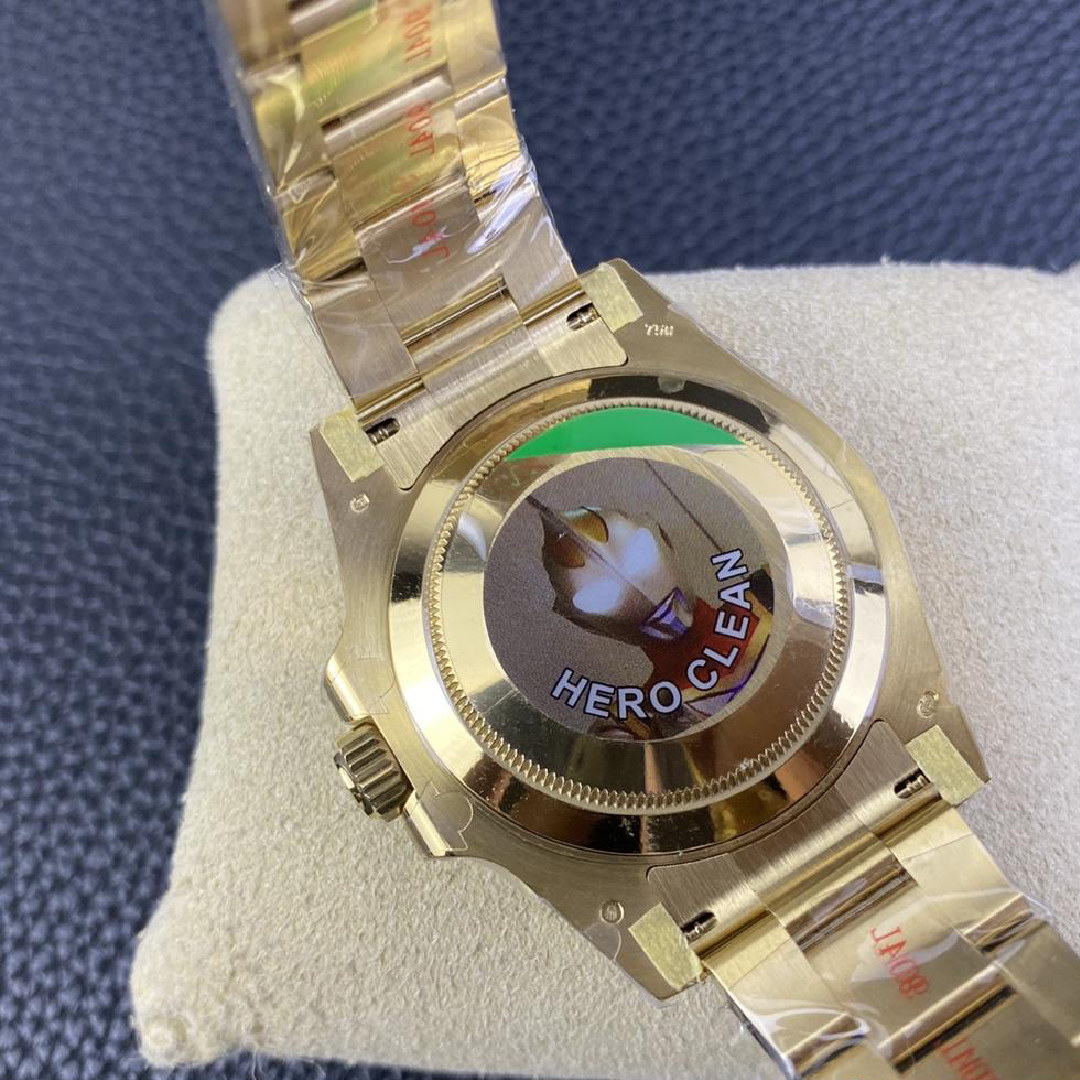 Clean Factory Submariner 116618LN 40mm Black Dial Ceramic Bezel Full Yellow Gold Plated Case Oyster Bracelet SH3135 Movement 07