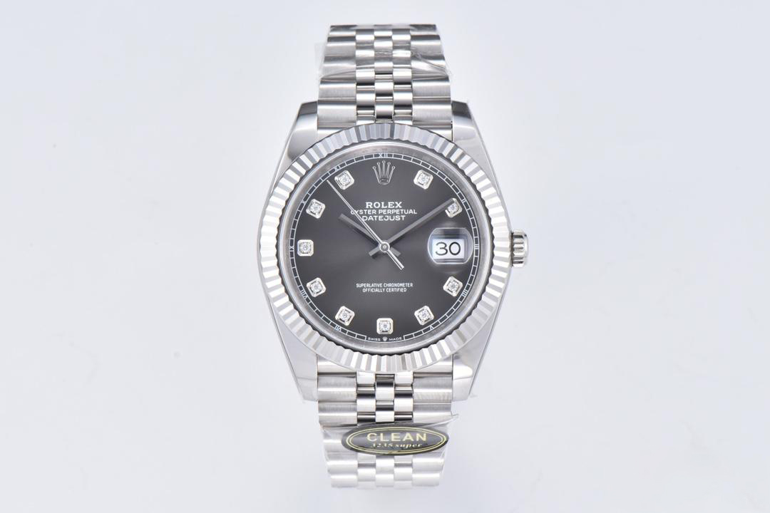 Clean Factory Datejust 36mm Gray Dial with Diamond Hour Markers 904L Steel Case Jubilee Bracelet SuperClone 3235 Movement 01 Clean Factory Datejust 36mm Gray Dial with Diamond Hour Markers 904L Steel Case Jubilee Bracelet SuperClone 3235 Movement 01