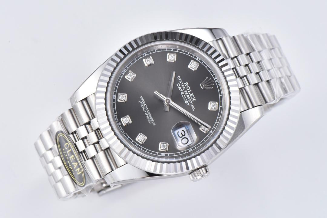 Clean Factory Datejust 36mm Gray Dial with Diamond Hour Markers 904L Steel Case Jubilee Bracelet SuperClone 3235 Movement 05 Clean Factory Datejust 36mm Gray Dial with Diamond Hour Markers 904L Steel Case Jubilee Bracelet SuperClone 3235 Movement 05